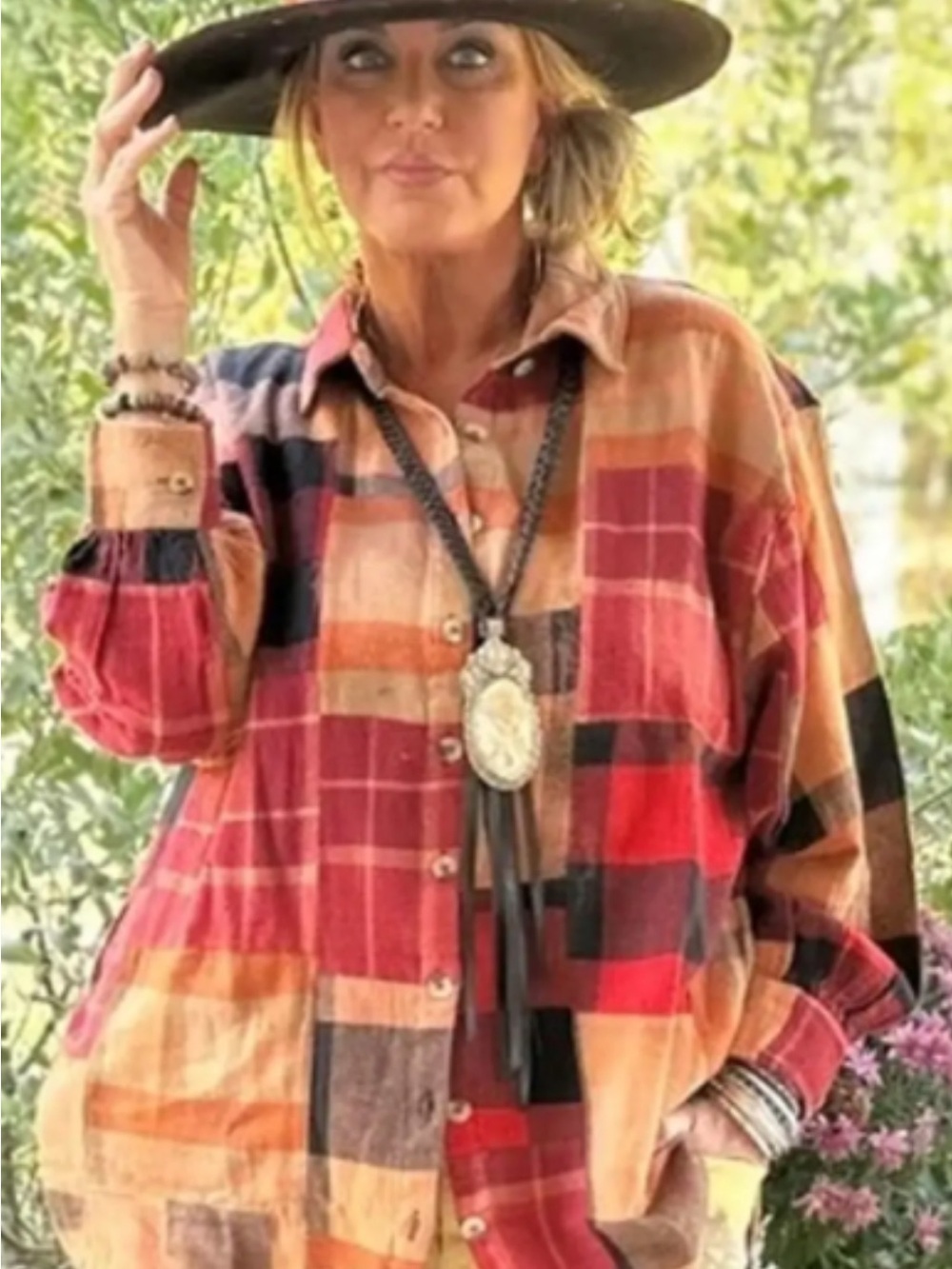 Jaded Gypsy Women’s Harvest Moon Flannel with pockets